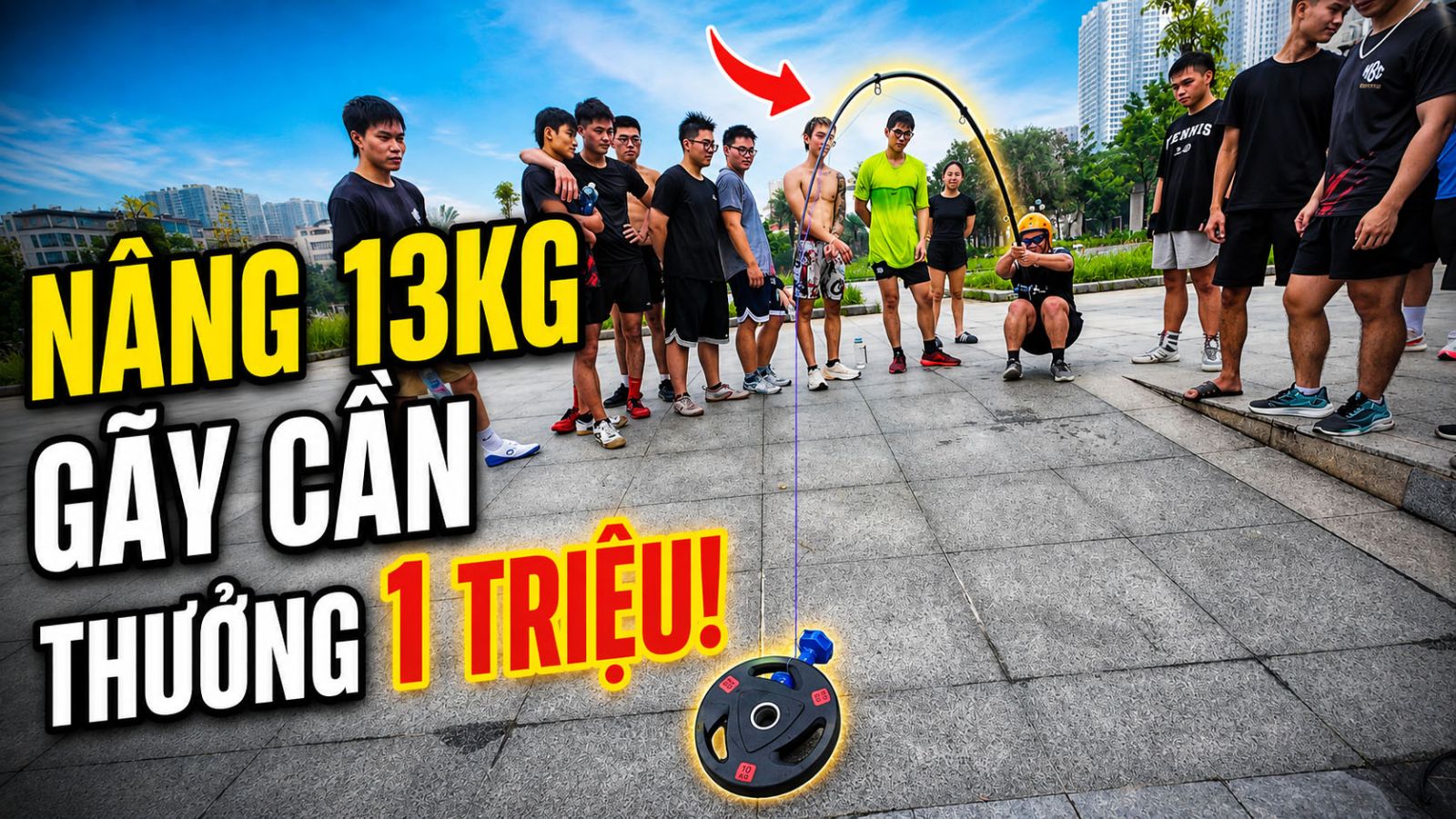 Test cần câu camera nâng tĩnh 13 kg – thưởng nóng 1 triệu đồng cho ai làm gãy cần