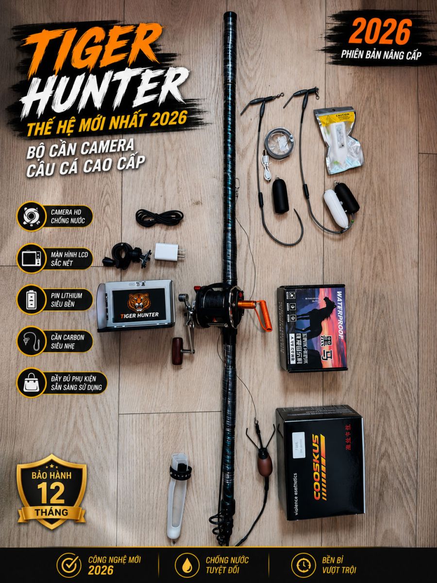 Cần Câu Camera Tiger Hunter Chính Hãng Nhật Thành Fishing – Quan Sát Dưới Nước Sắc Nét, Chinh Phục Mọi Thủy Vực