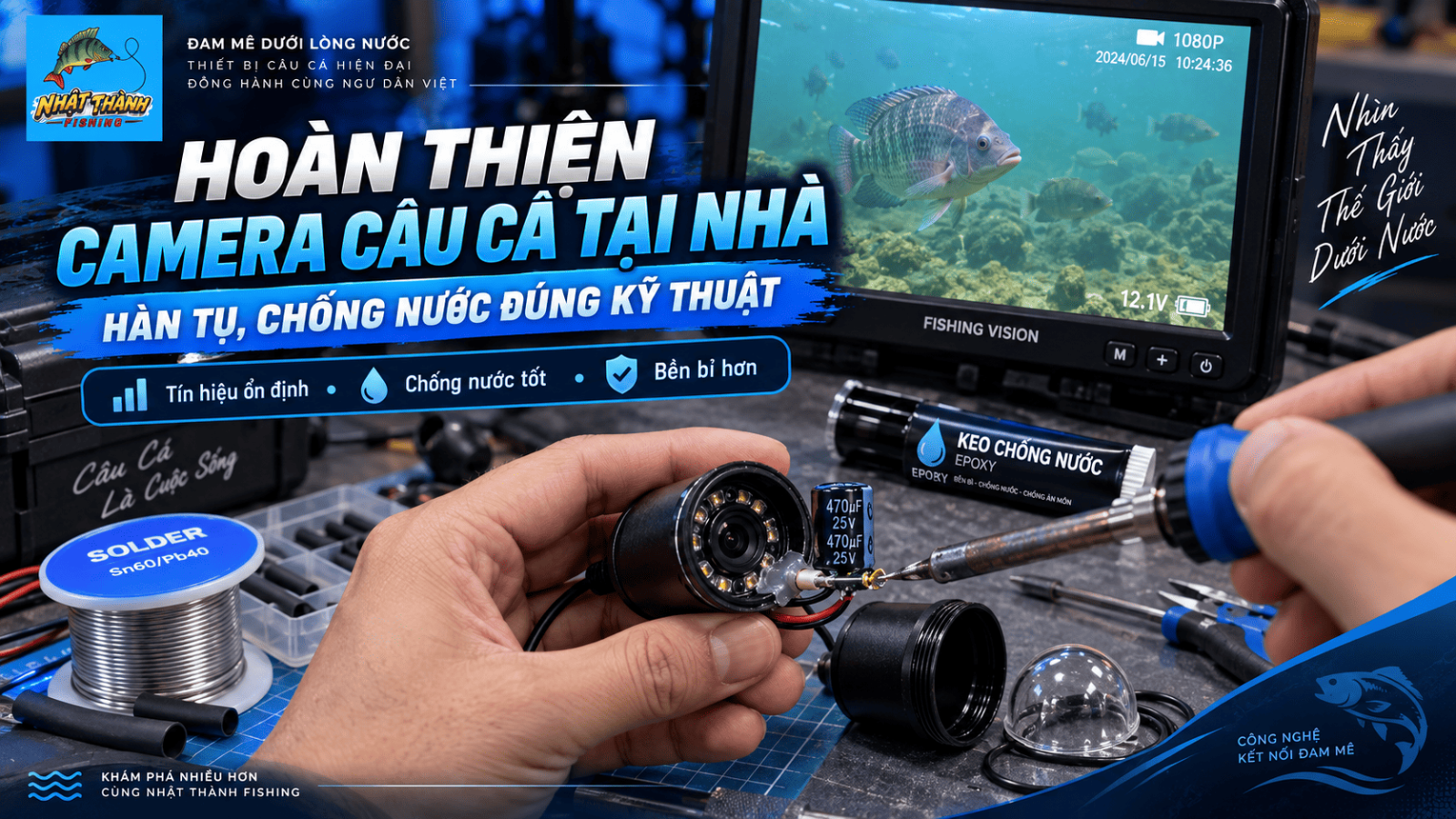 Hoàn Thiện Camera Câu Cá Tại Nhà: Hàn Tụ, Chống Nước Đúng Kỹ Thuật