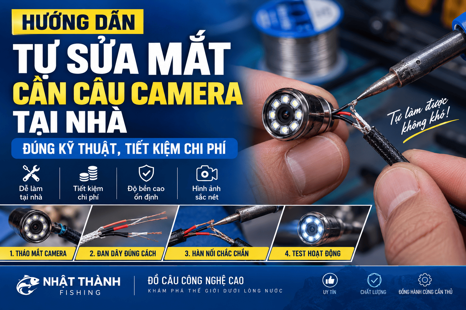 Hướng Dẫn Tự Sửa Mắt Cần Câu Camera Tại Nhà Đúng Kỹ Thuật